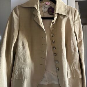 Pauw Amsterdam Cream Blazer Fitted Silhouette Crisp Collar